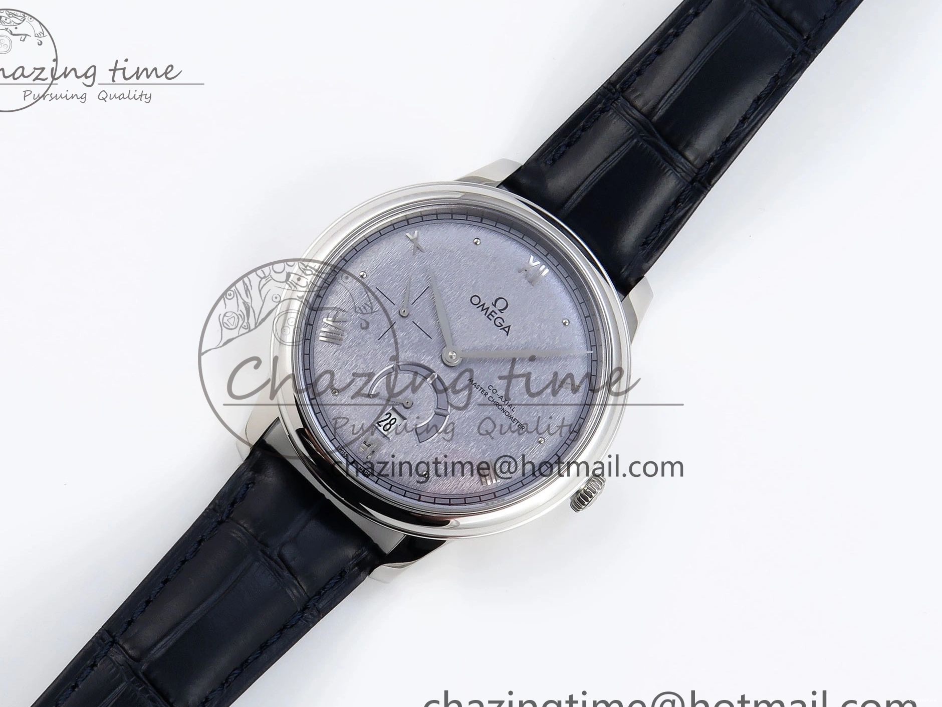 1230 Trendsetting De Ville Power Reserve SS MKF 1:1 Best Edition Blue Textured Dial on Black Leather Strap A 7742